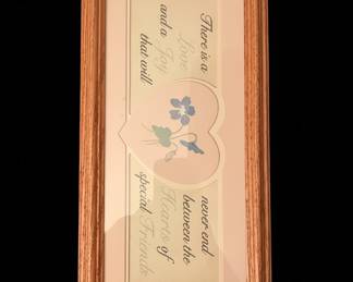 Framed Inspirational Quote "There is a Love and a Joy"