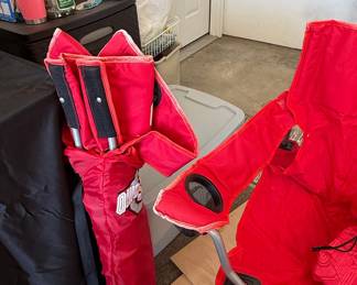 Ohio State Buckeyes Red Quad Camp Chair With Logo Carrying Bag