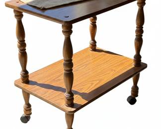 Vintage Wooden Tea Cart / Bar Cart
