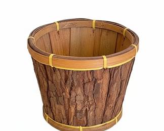 Rustic Bark Planter Basket