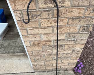 Black Wrought Iron Shepherd's Hook