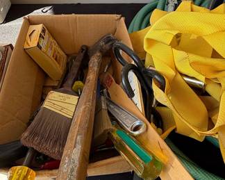 Assorted Hand Tools and Garden Supplies