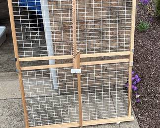 North States "MyPet" Extra-Wide Wire Mesh Wood Pet Gate
