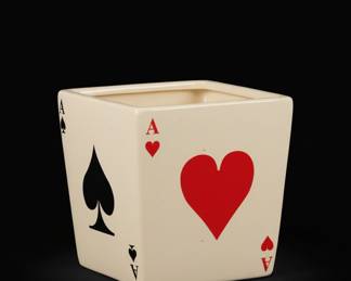 Ace of Spades and Hearts Ceramic Ashtray/Trinket Dish