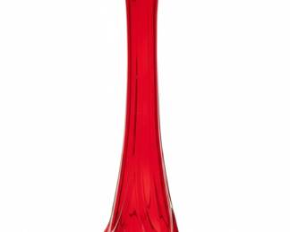 Red Amberina Swung Vase by L.E. Smith