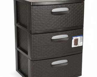 Sterilite Weave 3-Drawer Rolling Cart