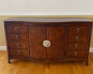 Coordinating bureau dresser (also suitable as a console or buffet), 39" H x 72" L x 22" D.