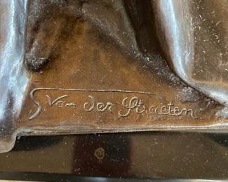 Incised signature: S. Van der Straeten