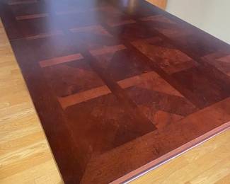 Parquet-style tabletop.