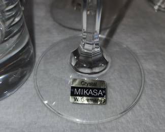 Set of Mikasa crystal stemware 