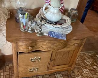 Antique Oak Washstand