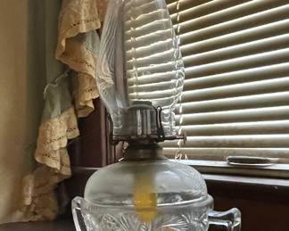2 Handled Vintage Oil Lamp