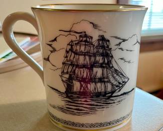RARE Lenox Scrimshaw mug
