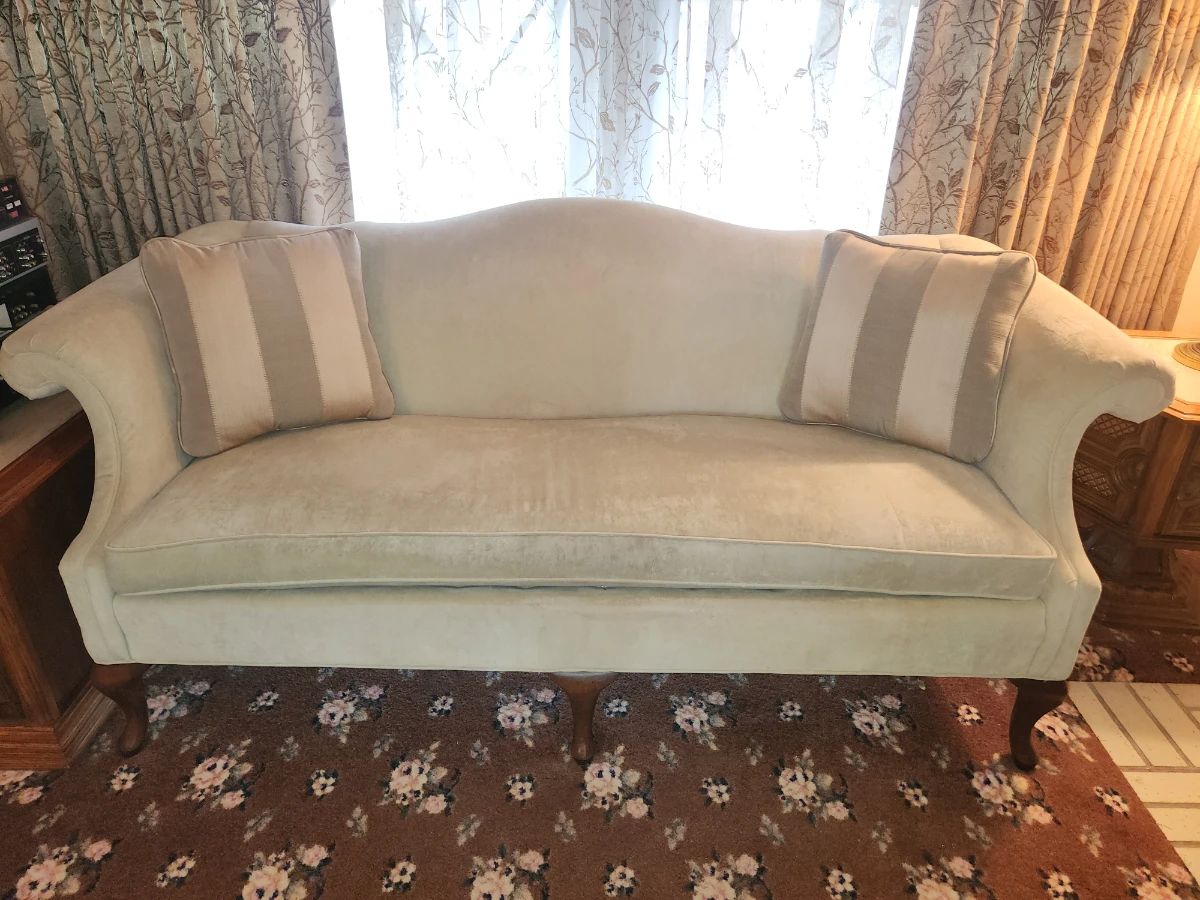 Fine Designs camelback sofa