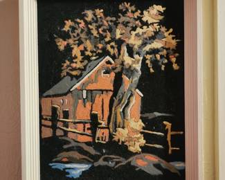 Vintage paint by number art