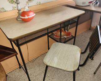 MCM metal and laminate desk