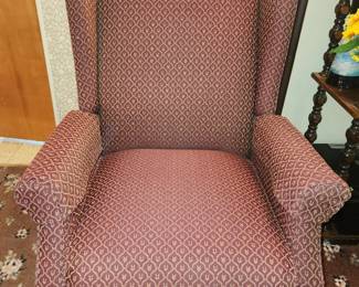 Reclining wingback chair