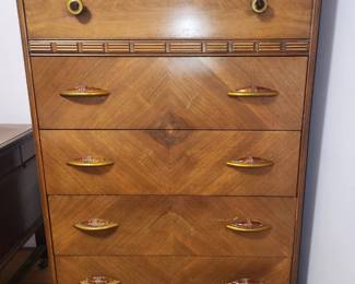 1940's waterfall chest of drawers