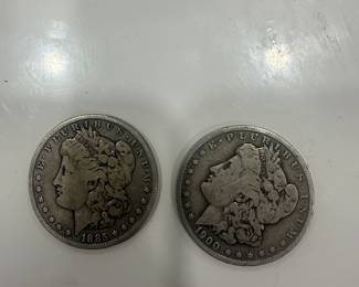 2 Morgan dollars 