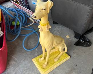 Antique dog statue 