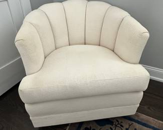Upholstered swivel chair - $125