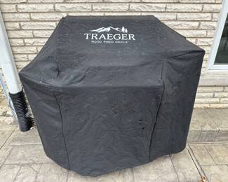 Traeger wood fired grill with cover - $350