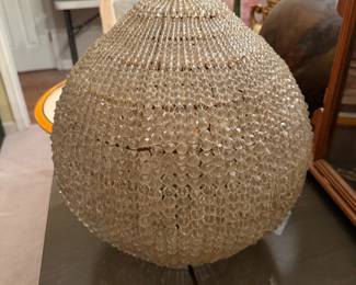 Vintage large beaded chandelier or lampshade