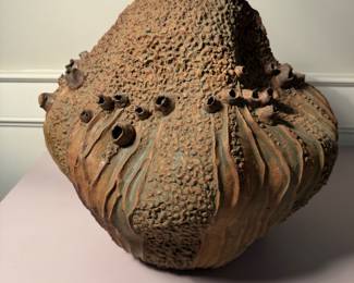 Vintage organic  sculpture ceramic vase 