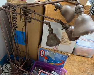 Vintage industrial desk lights 