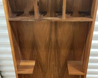 Vintage Wooden Skittle Game with WallMount Rack