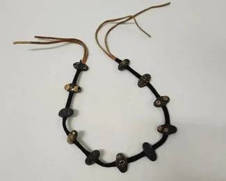 Decorative Leather Strap with AsianStyle Medallions