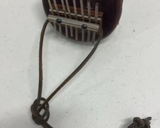 Carved Coconut Shell Thumb Piano Idiophone