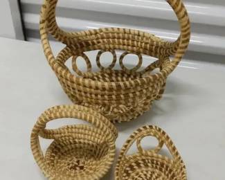 Gullah Set Of 3 Baskets