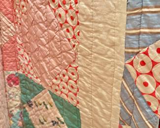 LOTS OF VINTAGE QUILTS.
