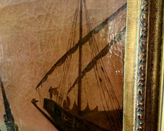 Possibly Claude Joseph Vernet, fine antique art, or in his circle. Possibly a faint signature. Unable to make out. 