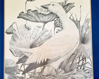 SCOTT GENTLING, FORT WORTH ART ROYALTY SIGNED GOOSE PRINT.