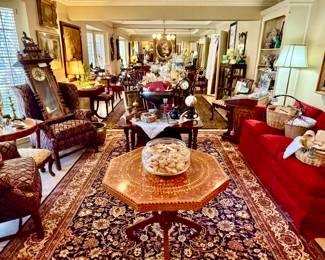 LOVELY LIVING ROOM FULL OF BEAUTIFUL ANTIQUES!