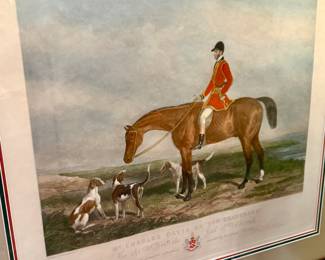 EDWARD HACKER HORSE ENGRAVING, HAND COLORED.  WE HAVE 3.