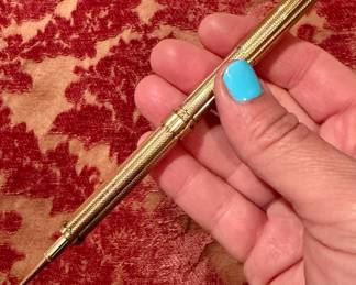 Rare 14k antique telescoping mechanical pencil. 