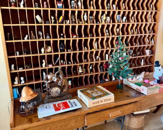 Antique oak mail slot desk. So cool perfect for display!