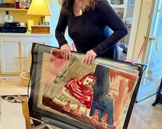 Christi with more Bror Utter watercolors. 