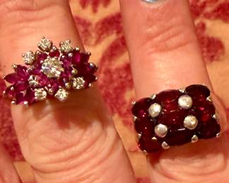 14k gold ruby and diamond ring.removed daily. Security on premises. 
