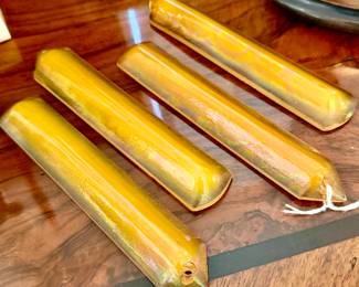 TIFFANY STUDIOS IRIDESCENT GOLD FAVRILE PRISMS.