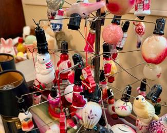 Vintage Christmas bulbs and lanterns