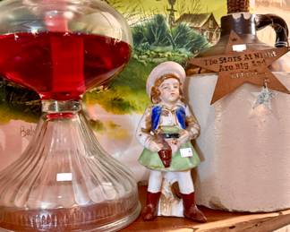 CROCKS AND COWBOYS.  OIL LAMPS.