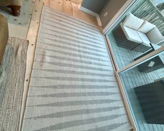 Neutral Striped Area Rug