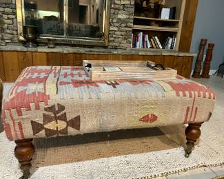 Southwest Upholstered Cocktail Ottoman