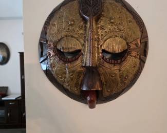 Handmade carved wall mask
