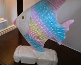 Hand carved wood fish