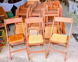 75 Wooden Folding Chairs for events, wedding venue, etc.